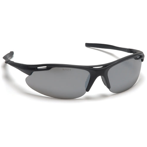 Safety Glasses - Silver Mirror Lens, Black Frame, Avante - Apex Tool & Supply