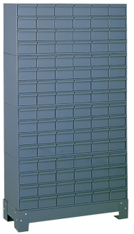 62-1/2 x 12-1/4 x 34-1/8'' (96 Compartments) - Steel Modular Parts Cabinet - Apex Tool & Supply