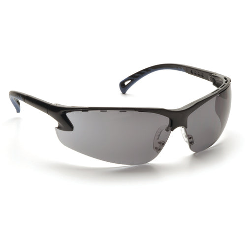 Safety Glasses - Black Frame, Gray Lens with Anti-Fog - Apex Tool & Supply