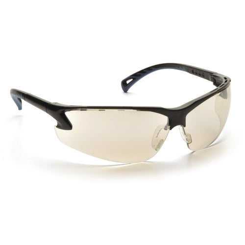 Safety Glasses - Black Frame, Indoor/Outdoor Lens - Apex Tool & Supply