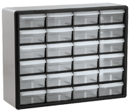 15-13/16 x 6-3/8 x 20'' (24 Compartments) - Plastic Modular Parts Cabinet - Apex Tool & Supply