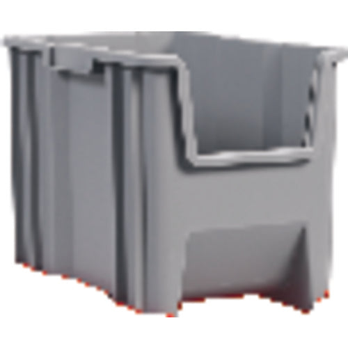 10″ × 17 1/2″ × 10 1/2″ - Gray Stak-N-Store Bin - Apex Tool & Supply