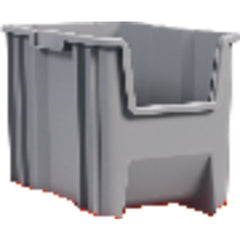 10″ × 17 1/2″ × 10 1/2″ - Gray Stak-N-Store Bin - Apex Tool & Supply