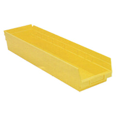 6 5/8″ × 23 5/8″ × 4″ - Yellow Economy Shelf Bin - Apex Tool & Supply