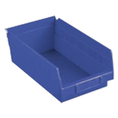 11 1/8″ × 11 5/8″ × 4″ - Blue Economy Shelf Bin - Apex Tool & Supply
