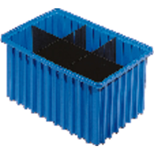 9 1/8″ × 6 1/2″ × 4 5/8″ - Blue - Akro Grid Stackable Containers - Apex Tool & Supply