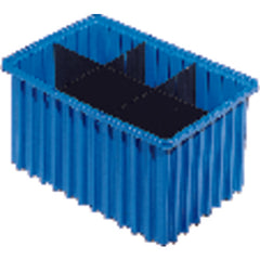 9 1/8″ × 6 1/2″ × 4 5/8″ - Blue - Akro Grid Stackable Containers - Apex Tool & Supply