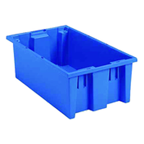 18″ × 11″ × 6″ - Blue - Nest Stack Tote Box - Apex Tool & Supply