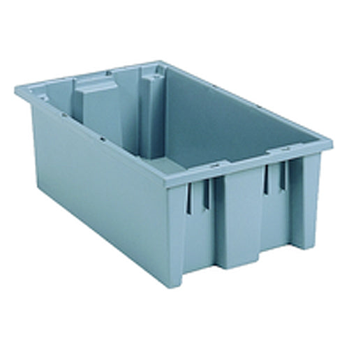18″ × 11″ × 6″ - Gray - Nest Stack Tote Box - Apex Tool & Supply