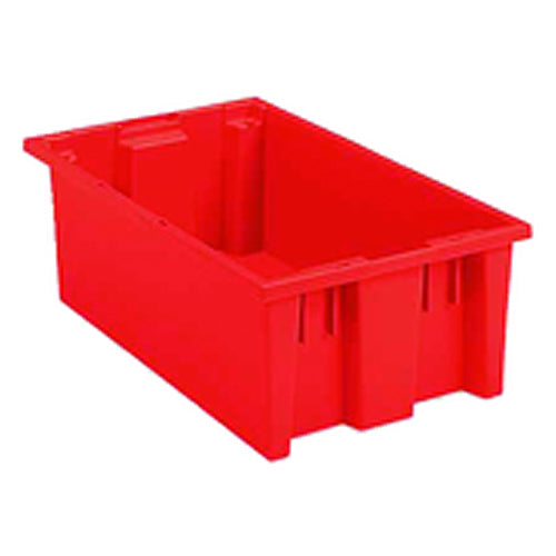 18″ × 11″ × 6″ - Red - Nest Stack Tote Box - Apex Tool & Supply