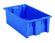 19-1/2 x 13-1/2 x 8'' - Blue Nest-Stack-Tote Box - Apex Tool & Supply