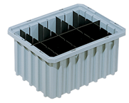 20-1/8 x 14-7/8 x 7-7/16'' - Gray Akro-Grid Stackable Containers - Apex Tool & Supply