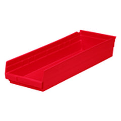 8 3/8″ × 23 5/8″ × 4″ - Red Economy Shelf Bin