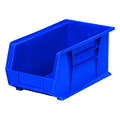 8 1/4″ × 14 3/4″ × 7″ - Blue Hanging or Stackable Bin - Apex Tool & Supply