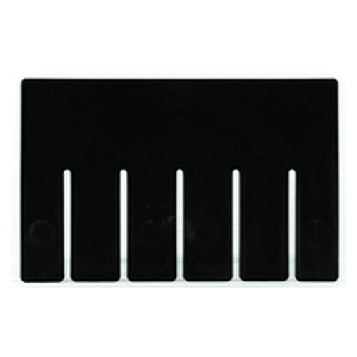6-Pack - Black - Long Bin Dividers for use with Akro-Grid Container 33-105 - Apex Tool & Supply