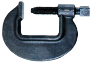 Heavy Duty Forged Deep Throat C-Clamp - 3-1/4'' Throat Depth, 6-5/8'' Max. Opening - Apex Tool & Supply