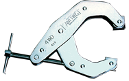 T-Handle Deep Throat Clamp - 2-1/4'' Throat Depth, 4-1/2'' Max. Opening - Apex Tool & Supply