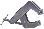 T-Handle Stainless Steel Clamp - 1-1/4'' Throat Depth, 3'' Max. Opening - Apex Tool & Supply