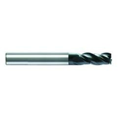 12mm Dia. x 83mm Overall Length 3-Flute Square End Solid Carbide SE End Mill-Round Shank-Center Cut-AlCrN - Apex Tool & Supply