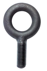 No Shoulder Plain Eye Bolt - 1-1/8-7 Thread, 2'' Eye Dia. - Apex Tool & Supply