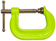 400 Series Drop Forged C-Clamps, Hi-Vis frame & copper coated spindle, 8" Capacity, 6900 lbs Clamp force, 3/4" Spindle Diameter - Apex Tool & Supply