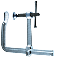 Regular Duty L-Clamp - 4-3/4'' Throat Depth, 8'' Max. Opening - Apex Tool & Supply