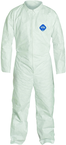 Tyvek® White Collared Zip Up Coveralls - Large (case of 25) - Apex Tool & Supply