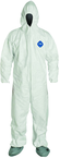 Tyvek® White Zip Up Coveralls w/ Attached Hood & Boots - 5XL (case of 25) - Apex Tool & Supply