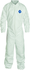 Tyvek® White Collared Zip Up Coveralls w/ Elastic Wrist & Ankles - 4XL (case of 25) - Apex Tool & Supply