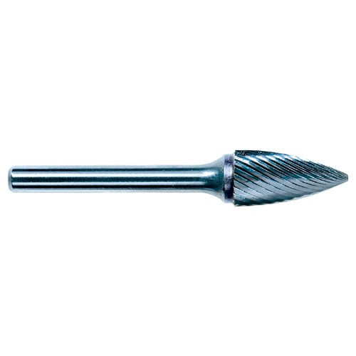 6.4mm EdgeHog Tree Shape Pointed End Miniature Carbide Bur SG-51M-D Std Alt. Diamond(Double) - Apex Tool & Supply