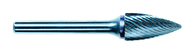 9.5mm EdgeHog Tree Shape Pointed End Carbide Bur SG-3L6M-F Fine 152mm Shk Lgth - Apex Tool & Supply