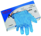 4 Mil Blue Powder Free Nitrile Gloves - Size X-Large (box of 100 gloves) - Apex Tool & Supply