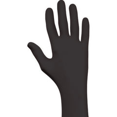 ‎Disposable powder-free low modulus 100%-nitrile 9-1/2″ 4-mil rolled cuff polybag/black/extra large - Apex Tool & Supply