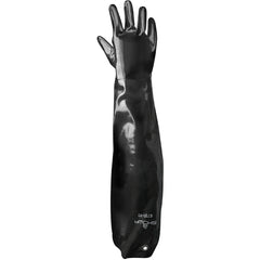Chemical resistant neoprene fully coated shoulder length grommet black smooth finish/large - Apex Tool & Supply