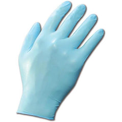 ‎Disposable low-powder low-modulus 100%-nitrile 9-1/2″ 4-mil rolled cuff blue/medium - Apex Tool & Supply