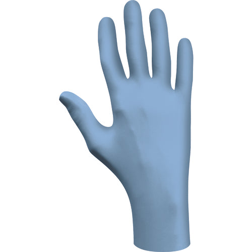 Disposable powder-free economy grade 100% nitrile 9.5″ rolled cuff 4-mil blue textured/medium - Apex Tool & Supply