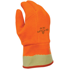 Insulated PVC fully coated vinyl safety cuff wrinkle finish safety orange/large - Apex Tool & Supply