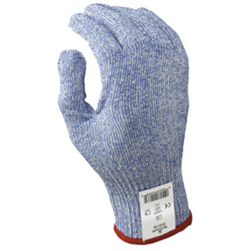 Cut resistant 10-gauge seamless wire free knit HPPE blue/white ambidextrous ANSI CUT LEVEL 5/extra large - Apex Tool & Supply