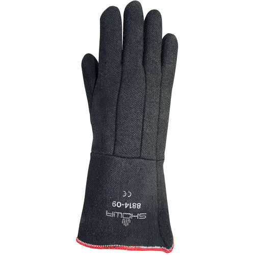 Insulated non woven heat resistant 14″ long black proprietary textured coating intermittent heat up to 500 degree F/small - Apex Tool & Supply