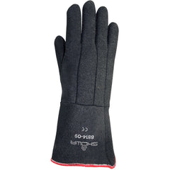 Insulated non woven heat resistant 14″ long black proprietary textured coating intermittent heat up to 500 degree F/small - Apex Tool & Supply