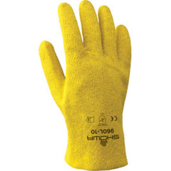 General purpose PVC fully coated yellow seam-free liner slip-on/medium - Apex Tool & Supply
