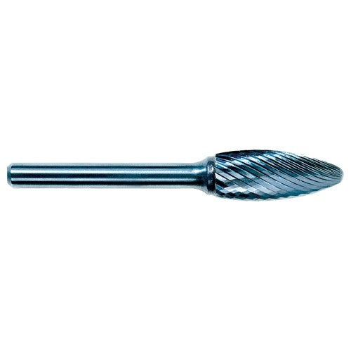 1/8 EdgeHog Flame Miniature Carbide Bur SH-41 Fine - Apex Tool & Supply