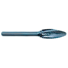 3mm EdgeHog Flame Miniature Carbide Bur SH-41M Standard - Apex Tool & Supply