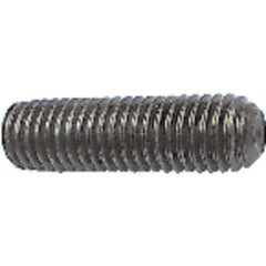 M5-0.80 × 25 mm - Black Finish Heat Treated Alloy Steel - Socket Set Screws - Cup Point - Apex Tool & Supply