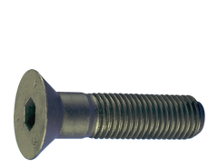 1/4-28 x 1-1/2 - Black Finish Heat Treated Alloy Steel - Cap Screws - Flat Head - Apex Tool & Supply