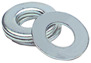 1 Bolt Size - Zinc Plated Carbon Steel - Flat Washer - Apex Tool & Supply