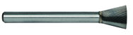 1/4 EdgeHog Back Taper Carbide Bur SN-1 Standard Alt Diamond (Double) - Apex Tool & Supply