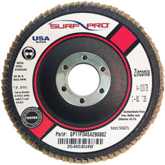 ‎4 1/2″ × 5/8″-11-120 Grit - Zirc Plus Coated Abrasive - Type 29 Flap Disc - Apex Tool & Supply