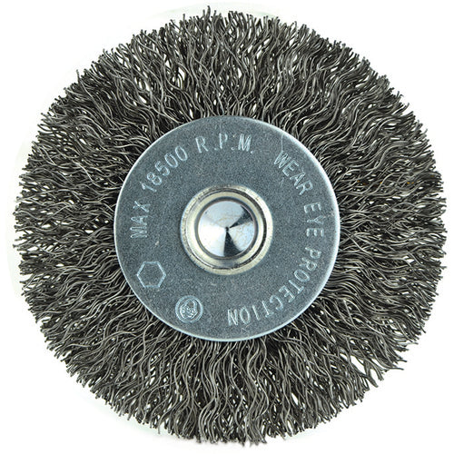 ‎3″ Diameter-1/4″ Shank-0.014″ Wire - Cup Brush - Apex Tool & Supply