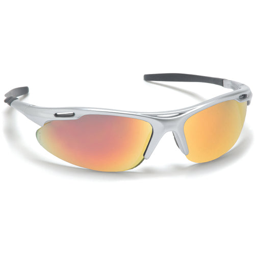 Safety Glasses - Avante, Silver Frame, Ice Org Mirror Lens - Apex Tool & Supply